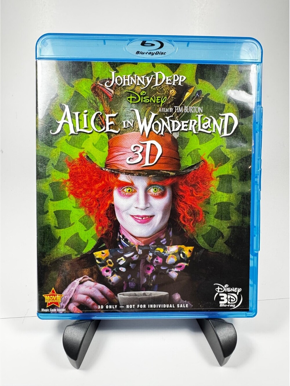 Disney Alice in Wonderland 3D ONLY Blu-ray Johnny Depp Tim Burton